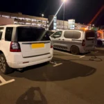 night time wrong fuel drain on a Land Rover in a multi storey car park